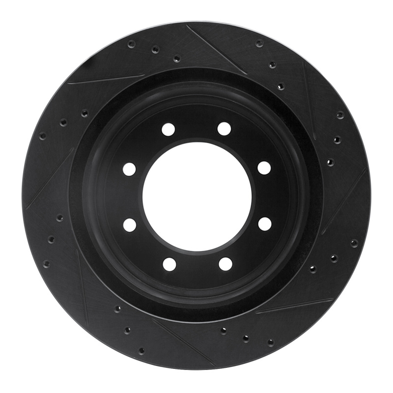 Nissan NV1500 Brake Rotor (1) - Rear Left - R1 Concepts - Drilled & Slotted - Black - `12-`21